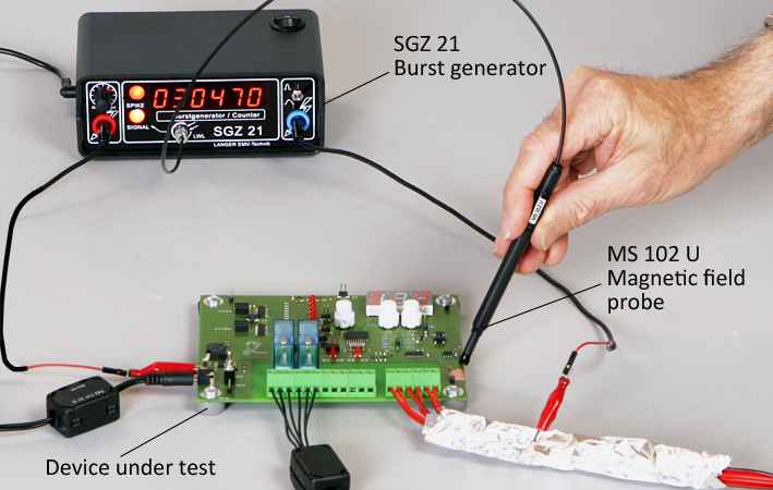 Application with probe MS 102U